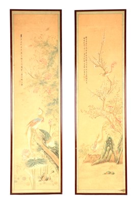 Lot 201 - A PAIR OF 19TH CENTURY ORIENTAL WATERCOLOURS...