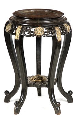 Lot 238 - A 19TH CENTURY CHINESE EBONISED HARDWOOD...