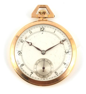 Lot 281 - AN ART DECO 9CT GOLD OPEN FACE POCKET WATCH...