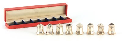 Lot 322 - A SET OF EIGHT CASED CARTIER STERLING SILVER...