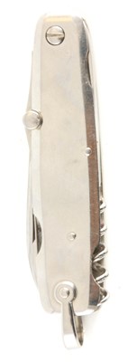 Lot 389 - A 20TH CENTURY STEEL CASED MULTI-BLADE FOLDING...