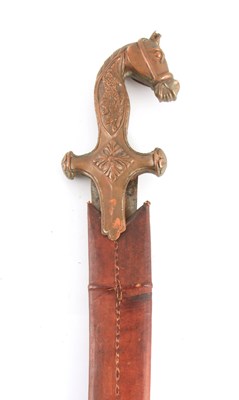 Lot 398 - A 19TH CENTURY INDIAN TULWAR SWORD having a...