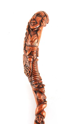 Lot 425 - A RARE EARLY 19TH CENTURY CARVED FOLK ART...