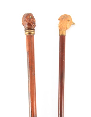 Lot 426 - TWO 19TH CENTURY FRENCH WALKING STICKS one...