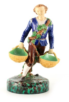 Lot 44 - A 19TH CENTURY MINTON MAJOLICA FIGURE finely...