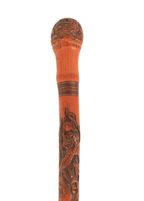 Lot 456 - AN EARLY 20TH CENTURY CHINESE CARVED BAMBOO...