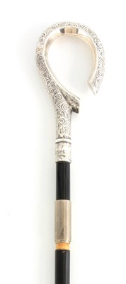 Lot 460 - A LATE 19TH CENTURY SILVER TOPPED SWORD STICK...