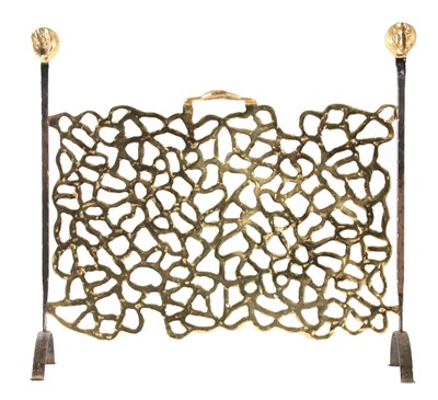 Lot 491 - A STYLISH 1960's CAST IRON AND GILT BRONZE...