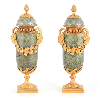 Lot 512 - A PAIR OF LATE 19TH CENTURY FRENCH GREEN...