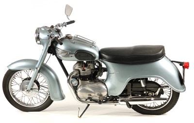 Lot 525 - A 1957 TRIUMPH T21 MOTORCYCLE in pale blue,...