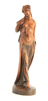 Lot 532 - A LARGE AND FINELY CARVED ART NOUVEAU...