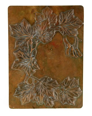 Lot 548 - A 1920's CAST BRONZE HANGING PLAQUE with...