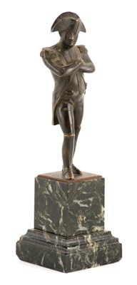 Lot 550 - A 19TH CENTURY FRENCH BRONZE STATUETTE OF...