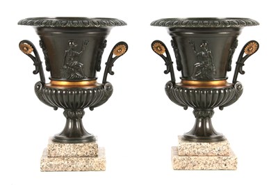 Lot 559 - A STYLISH PAIR OF LATE 19TH CENTURY BRONZE AND...