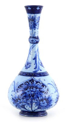 Lot 57 - A FLORIANWARE MOORCROFT SLENDER NECK BOTTLE...