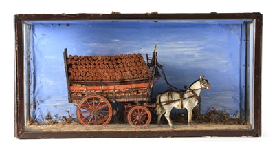 Lot 583 - A 19TH CENTURY GLAZED CASED DIORAMA depicting...