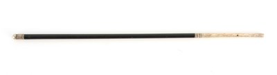 Lot 597 - A SILVER AND EBONY CONDUCTOR'S BATTON 28cm...