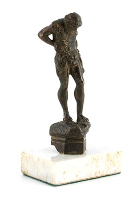 Lot 607 - A LATE 19TH CENTURY FRENCH BRONZE STATUE OF A...