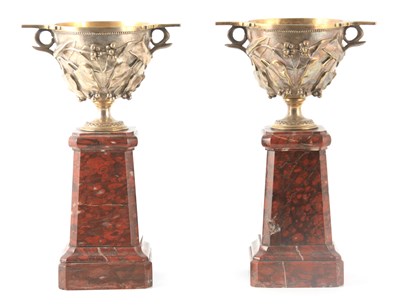 Lot 618 - A PAIR OF 19TH CENTURY FRENCH TWO HANDLED...