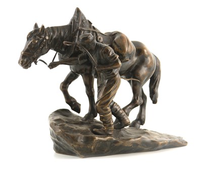 Lot 621 - KORFF A 19TH CENTURY AUSTRIAN BRONZE SCULPTURE...