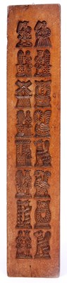 Lot 694 - A 19TH CENTURY FRUITWOOD GINGER BREAD MOULD...