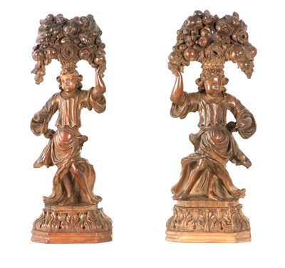 Lot 655 - A PAIR OF LATE 16TH CENTURY LIME WOOD CARVINGS...