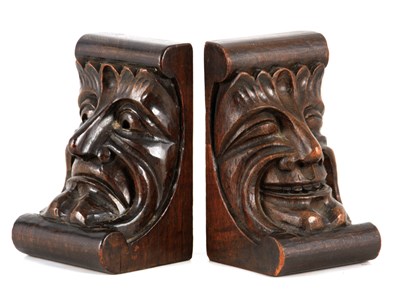 Lot 666 - A PAIR OF LATE 19TH CENTURY CARVED OAK...