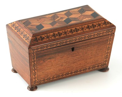 Lot 685 - A GOOD 19TH CENTURY PARQUETRY INLAID AND...