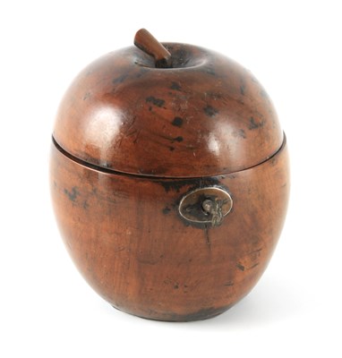 Lot 688 - A GEORGE III STYLE FRUITWOOD TEA CADDY FORMED...