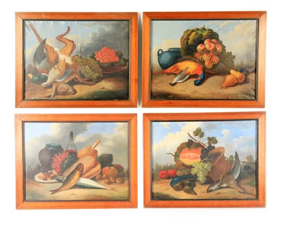 Lot 736 - A SET OF FOUR 19TH CENTURY CONTINENTAL STILL...