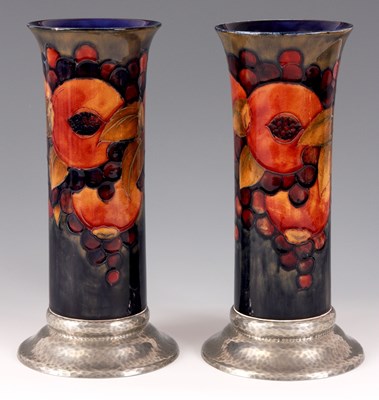 Lot 42 - A LARGE PAIR OF WILLIAM MOORCROFT POMEGRANATE...