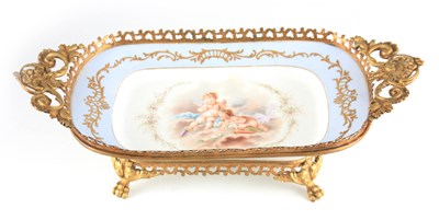 Lot 81 - A LATE 19TH CENTURY LIMOGES, FRANCE GILT METAL...