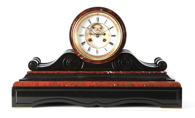 Lot 831 - A LATE 19TH CENTURY BLACK AND ROUGE MARBLE...