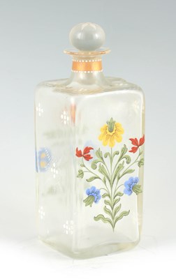 Lot 9 - A LATE 19TH CENTURY FRENCH CLEAR GLASS SQUARE...