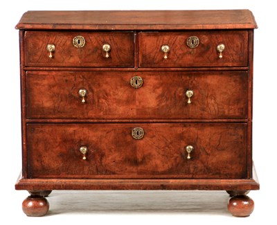 Lot 925 - A WILLIAM AND MARY FIGURED WALNUT AND...