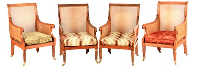 Lot 936 - AN UNUSUAL SET OF FOUR REGENCY STYLE COLONIAL...