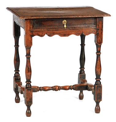 Lot 950 - A LATE 17TH CENTURY OAK SIDE TABLE OF SMALL...