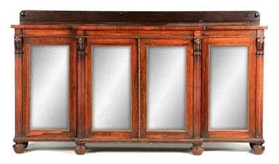 Lot 975 - A FINE REGENCY ROSEWOOD AND ORMOLU MOUNTED...