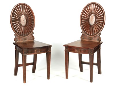 Lot 980 - A PAIR OF LATE 18TH CENTURY ADAM STYLE...