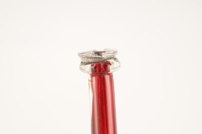 Lot 1 - A 19TH CENTURY CRANBERRY AND CLEAR GLASS...