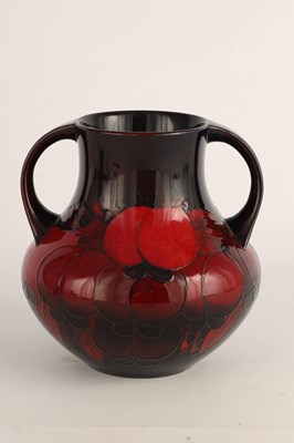 Lot 106 - A 1930S/40S MOORCROFT LARGE TWO HANDLED...