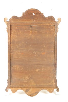 Lot 1157 - AN 18TH CENTURY MAHOGANY HANGING MIRROR with...