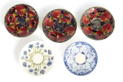 Lot 122 - A COLLECTION OF FIVE MOORCROFT SAUCERS...