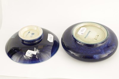 Lot 133 - A MOORCROFT SHALLOW SMALL DISH WITH CURVED RIM...