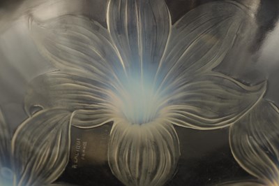 Lot 15 - R LALIQUE, A CLEAR ‘LYS’ GLASS BOWL of dished...
