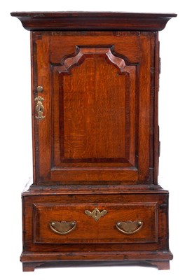 Lot 748 - A LATE 18TH CENTURY OAK AND MAHOGANY CROSS...