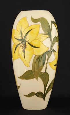 Lot 185 - A MOORCROFT TAPERING SHOULDERED VASE WITH...