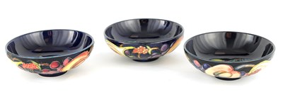 Lot 197 - A COLLECTION OF THREE MOORCROFT SHALLOW FOOTED...