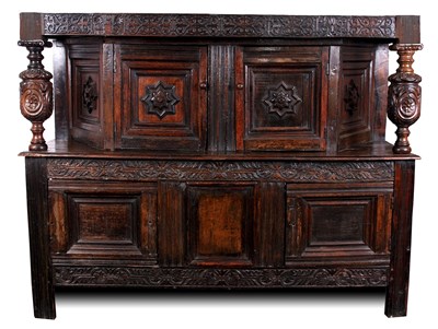 Lot 753 - A LARGE LATE 17TH CENTURY JOINED OAK...