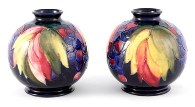 Lot 268 - A PAIR OF 1930'S WALTER MOORCROFT FOOTED...
